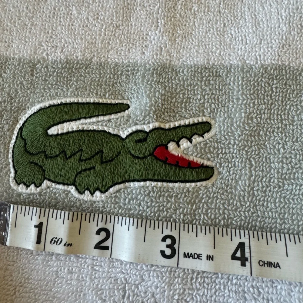 HP🎉LACOSTE trio of 100% cotton towels- classic alligator brand. Zoom in 4 deets